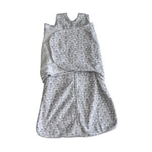 NWOT Halo Sleepsack Swaddle | Fleece | Baby Size 3-6 Months | White & Grey